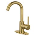 Fauceture LS8433DL Concord Single-Handle Bathroom Faucet W/ Push Pop-Up, Brass LS8433DL